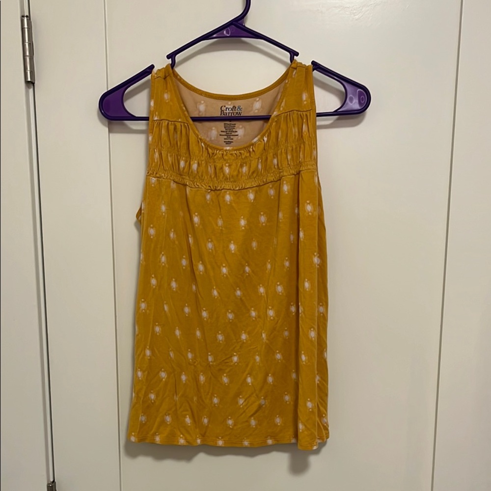 Craft and Barrow Women's Yellow Tank Top